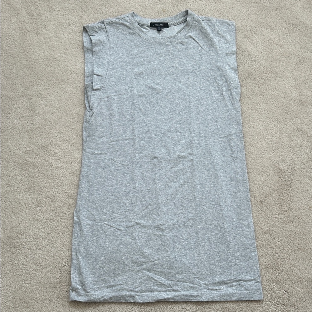 Dynamite Light Gray Tshirt Dress - Size S